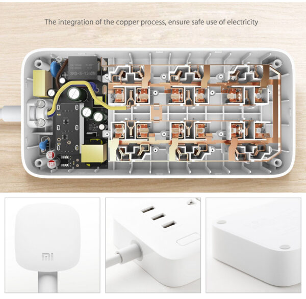Xiaomi Mi Power Strip 3 Usb 6 Sockets Charging Essential