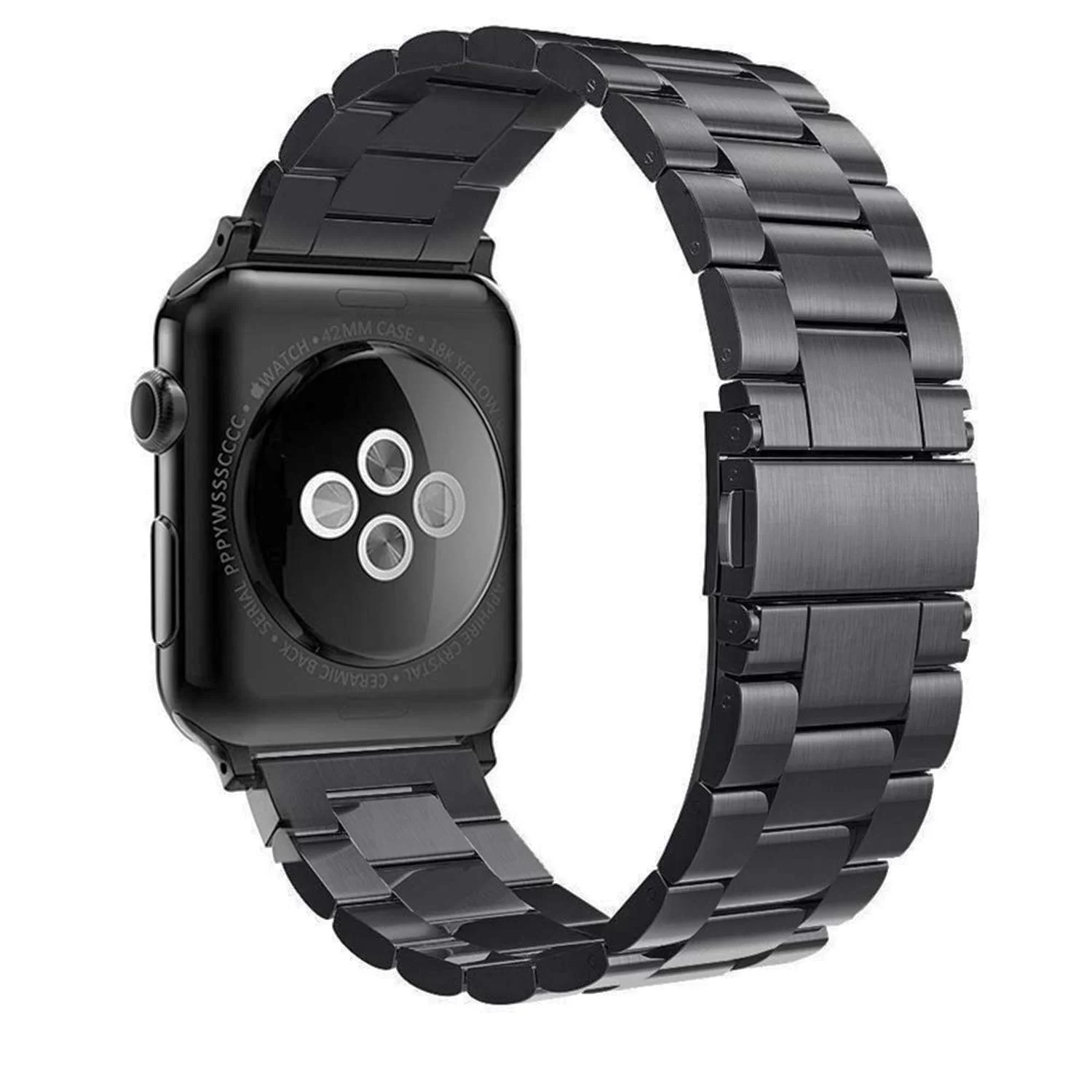 Replacement 42mm/44mm Watch Band for Apple Watch - Twist-O-Flex | Speidel 13 / Black