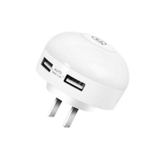 USAMS Mini Night Light lamp with Dual USB Charger