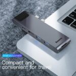Baseus 7 in 1 Type C to Multi USB 3.0 HDMI Adapter USB Splitter Thunderbolt 3 Dock RJ45 HUB Accessories