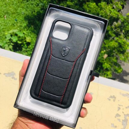 Ferrari iPhone 11 Pro Genuine Leather Crafted Limited Edition Case Cover & Protector