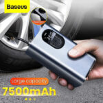 Baseus Portable Inflator Pump Air Compressor Smart Digital Tire Pressure Detection Auto Tire Pump for Car Bike Motorcycle Car Accessories