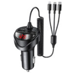 Usams 3 in 1 Spring Cable 3.4A Dual USB Car Charger (US-CC119) Car Accessories