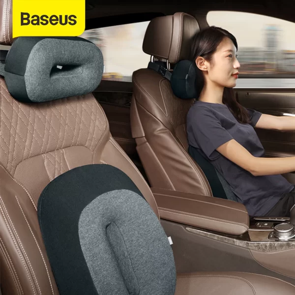 Baseus Car Pillow Car Seat Headrest Neck Pillow Floating Car Waist Pillow Lumbar Support 3D Memory Foam Car Interior Accessories Car Accessories