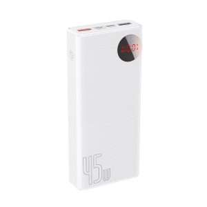 Baseus Mulight Digital Display 45W 20000Mah Quick Charge Power Bank – White Charging Essential