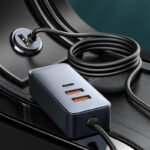 Baseus Share Together PPS Multi-port Fast Car Charger with Extension Cord Car Accessories