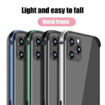 DFANS Design Bumper Case Aluminum Frame Metal Slim for iPhone 12 Series Cover & Protector