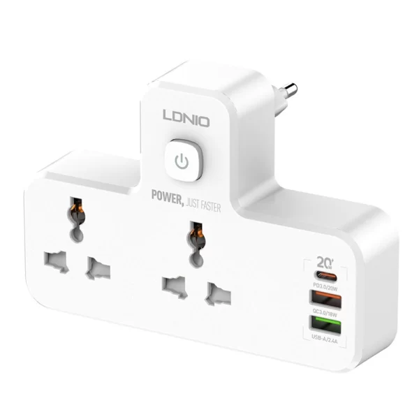 LDNIO SC2311 20W 3-Port USB Charger Extension Power Strip Charging Essential