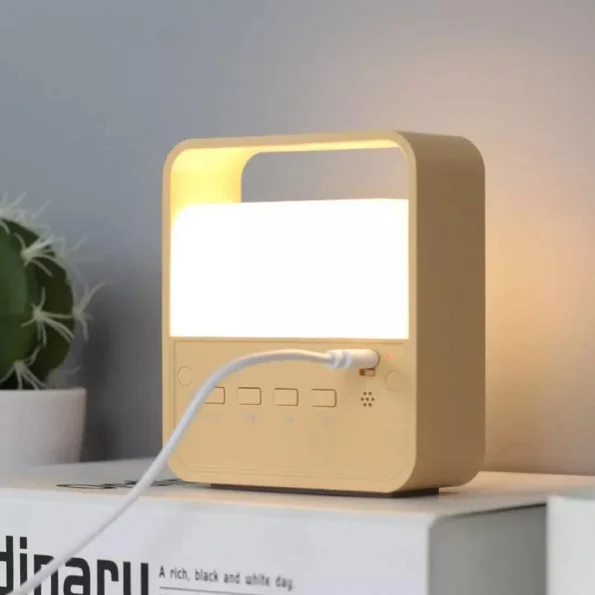 MIDEA PORTABLE NIGHT LIGHT WITH DIGITAL ALARM CLOCK