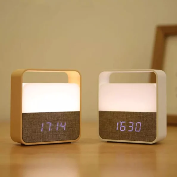 MIDEA PORTABLE NIGHT LIGHT WITH DIGITAL ALARM CLOCK