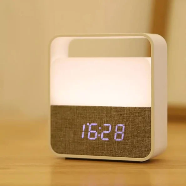 MIDEA PORTABLE NIGHT LIGHT WITH DIGITAL ALARM CLOCK