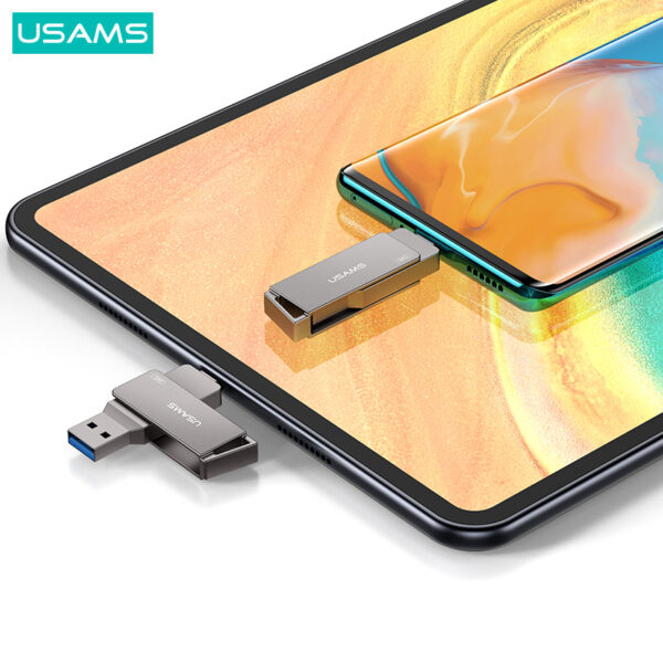 USAMS Type-C+USB3.0 Rotatable High Speed Flash Drive 64GB/128GB/256GB flash Flash Sale