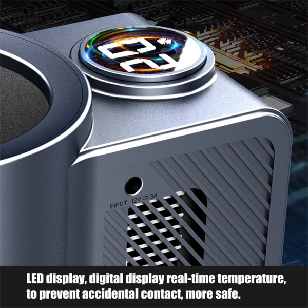 USAMS US-ZB160 Smart Car Hot and Cold Cup LED Display Fast Cooling and Heating Cup Car Accessories