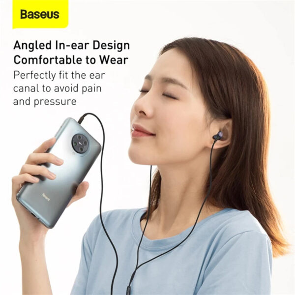 Baseus H19 Wired Earphones Bass Sound Headphone Headset 3.5mm In ear Earbuds with MIC 2