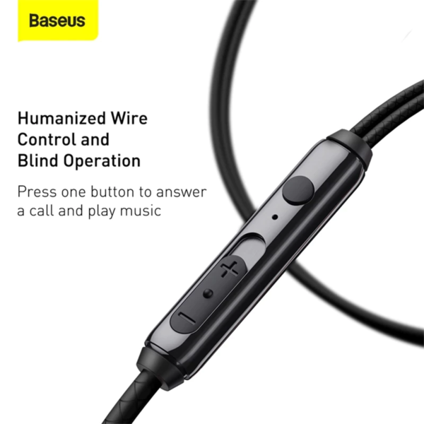 Baseus H19 Wired Earphones Bass Sound Headphone Headset 3.5mm In ear Earbuds with MIC 4