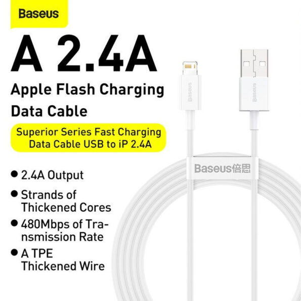 Baseus Superior Series Fast Charging Data Cable USB to iP 2.4A