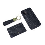 Santa Barbara Polo & Racquet Club 3 in 1 Classic Leather Snake Skin Pattern Case for iPhone 12 Series flash Cover & Protector