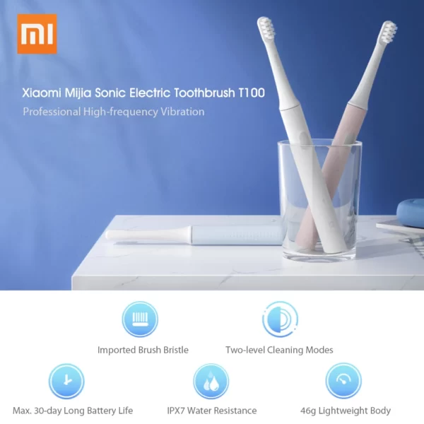 Xiaomi Mijia T100 Sonic Electric Toothbrush Adult Ultrasonic Automatic Toothbrush Head [3Pcs] Electronics