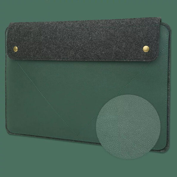 PU Leather Ultra Slim Envelope Felt Sleeve Liner bag