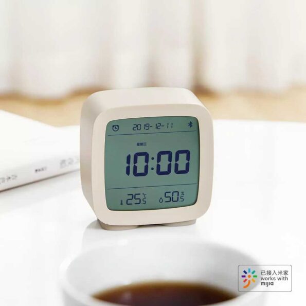 Qingping Bluetooth Alarm Clock Temperature Humidity Monitoring Night Light With Display LCD Screen Work With Mijia App