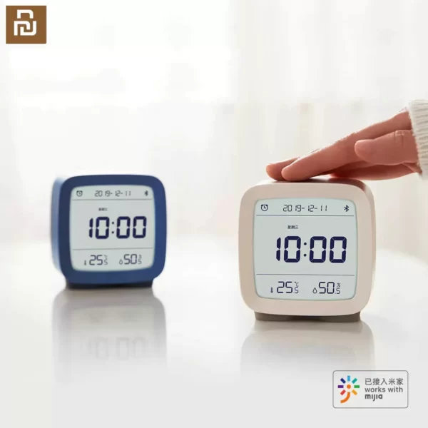 Qingping Bluetooth Alarm Clock Temperature Humidity Monitoring Night Light With Display LCD Screen Work With Mijia App Accessories