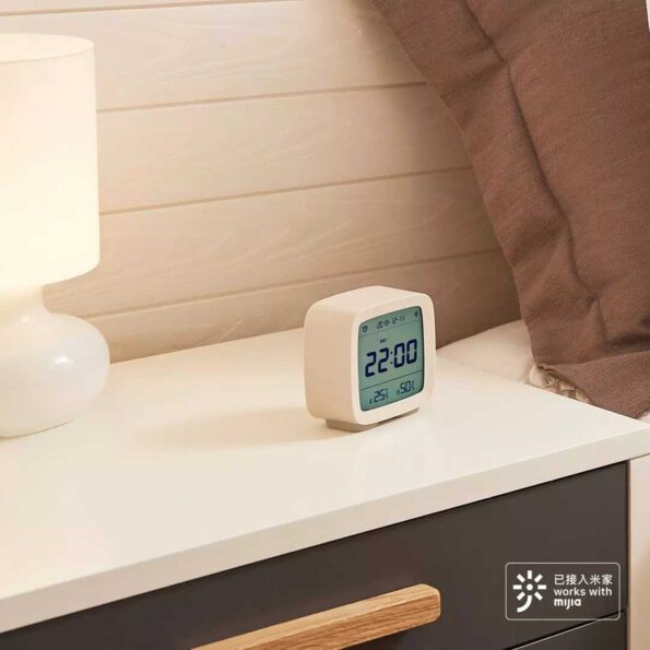 Qingping Bluetooth Alarm Clock Temperature Humidity Monitoring Night Light With Display LCD Screen Work With Mijia App