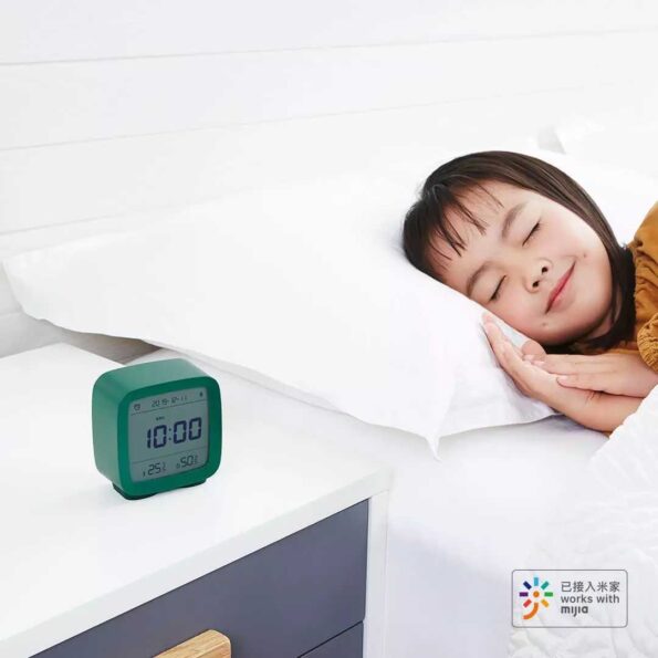 Qingping Bluetooth Alarm Clock Temperature Humidity Monitoring Night Light With Display LCD Screen Work With Mijia App