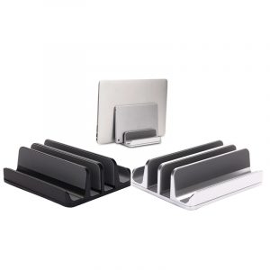Premium Dual 4 in 1 Vertical Heavy-Duty Polished Aluminum Alloy Laptop Stand Accessories
