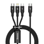 Baseus Rapid Series 3-in-1 Fast Charging Data Cable 20W PD Type C Micro USB Apple Cable Cable