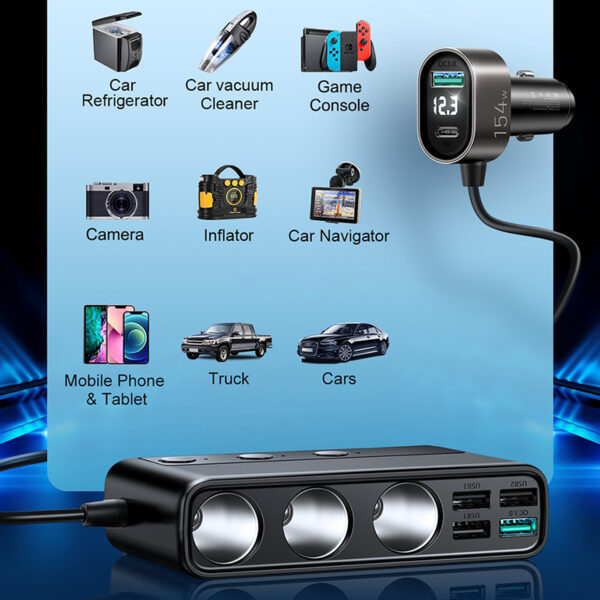 JOYROOM JR-CL06 154W Multi-Port Car Cigarette Lighter with Charging System Car Accessories