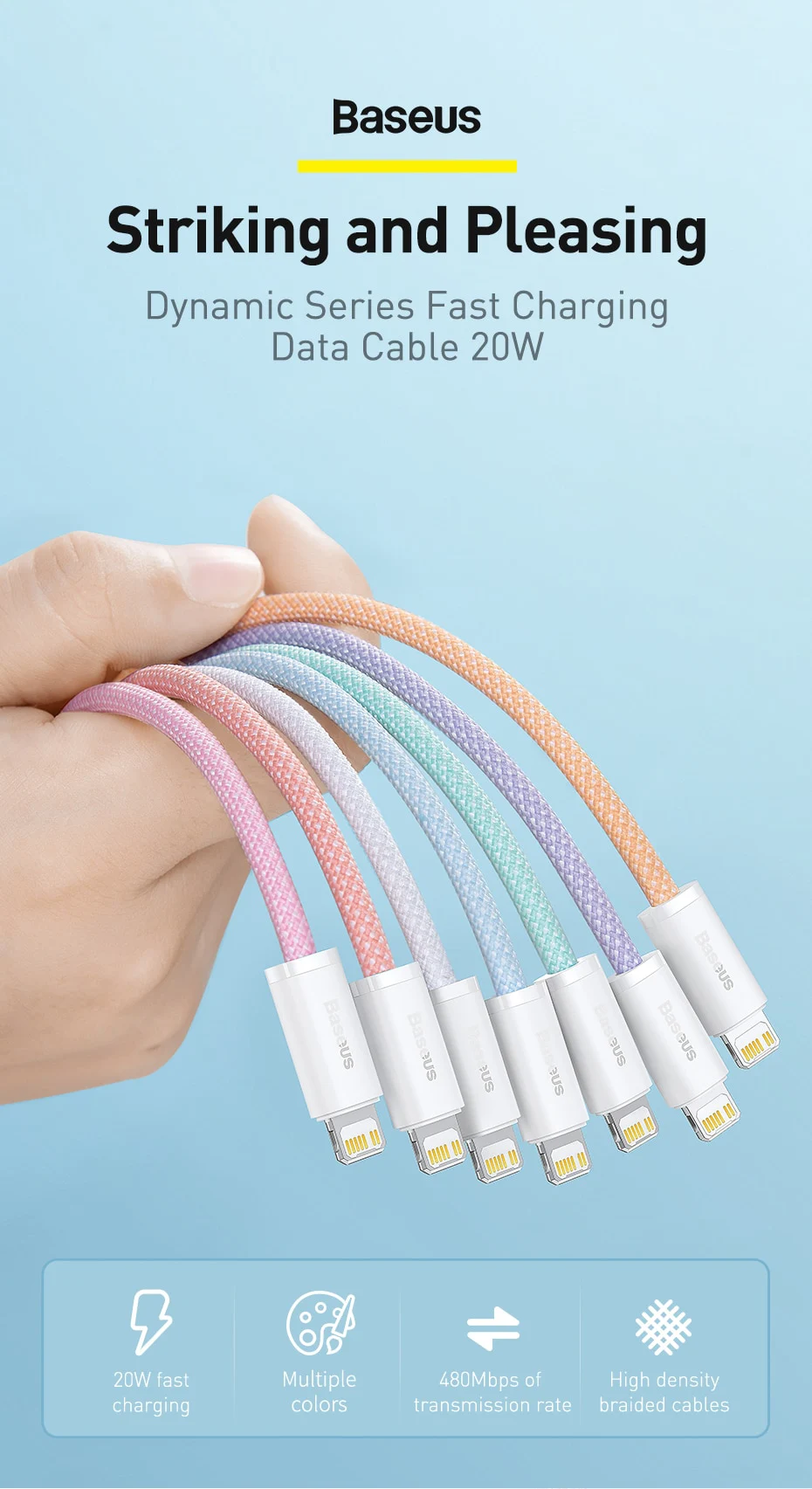 ea Baseus Dynamic Series 20W Fast Charging Data Cable Type C to Lightning 2