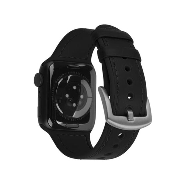 COTEetCI Leather X Silicone Watchband for Apple Watch