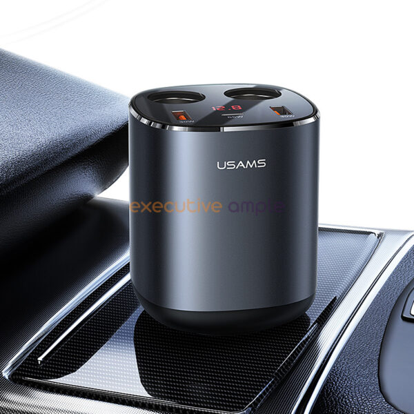 Usams Dual Cigarette Lighters Digital Display Fast Car Charger Car Accessories