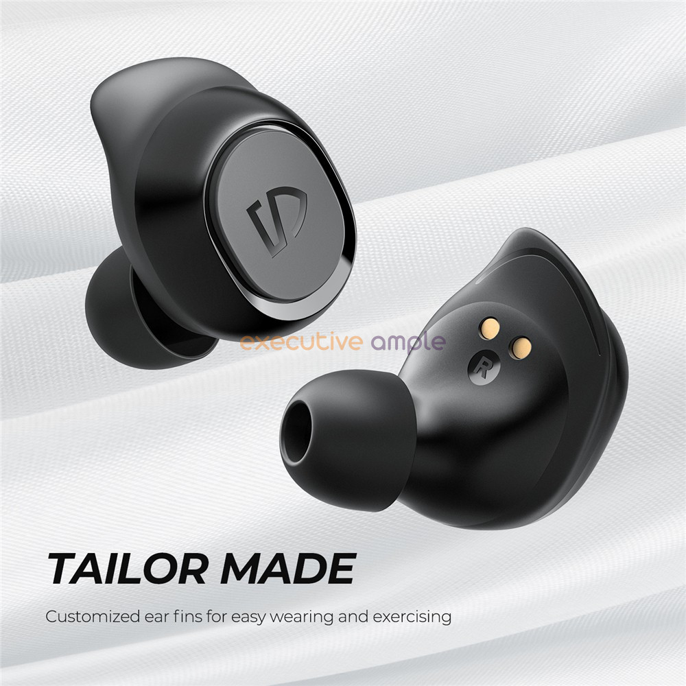 SoundPEATS Truefree2 Wireless Earbuds Bluetooth 5.0 IPX7 Waterproof with Button Control Stereo Earbuds