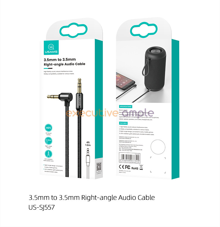 Ea Usams Us Sj557 3.5Mm To 3.5Mm Right Angle Audio Cable 11