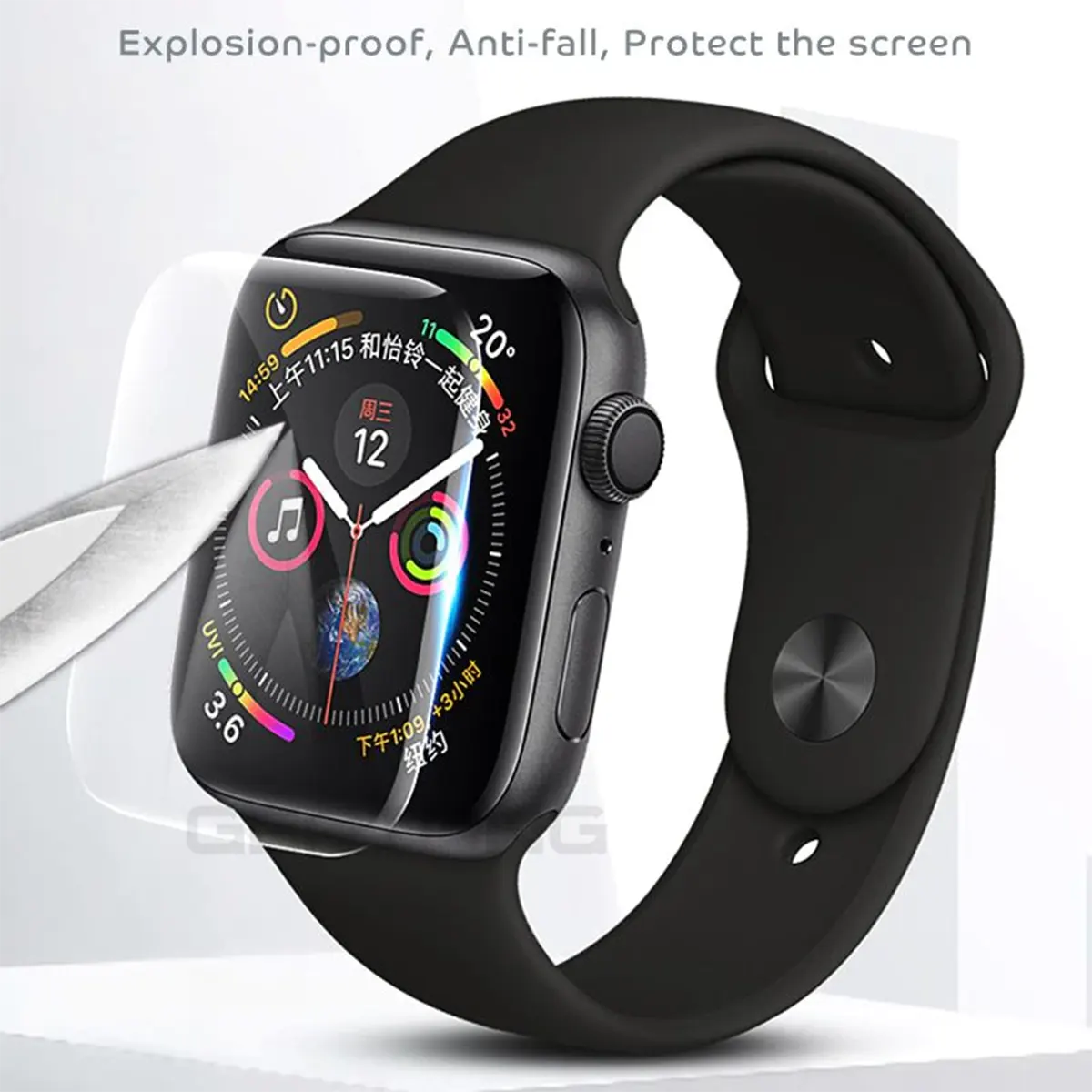 ROCK Apple Watch 38 40 41 42 44 45mm Hydrogel Screen Protector 4