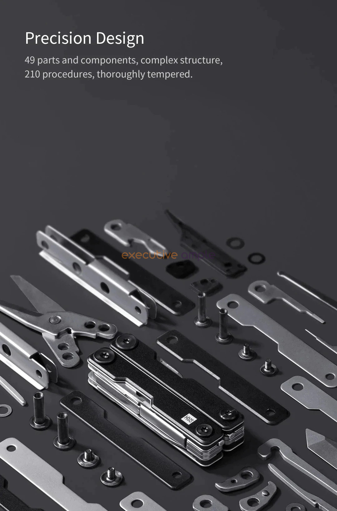 Xiaomi Huohou Mini 10 in 1 Multi Function Tools Stainless Steel Aluminum Pocket Folding Knife Set 11