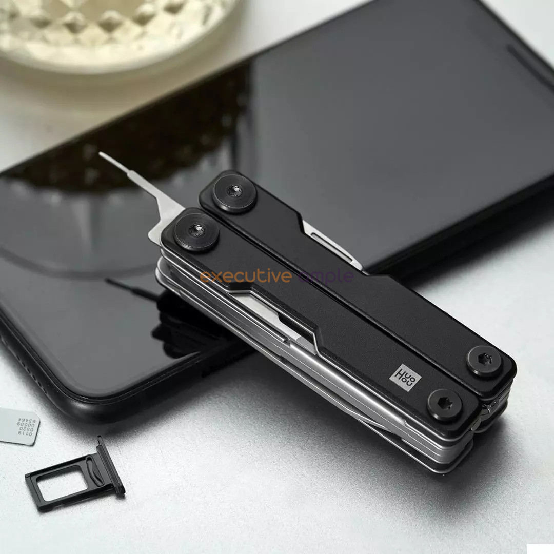 Xiaomi Huohou Mini 10 in 1 Multi Function Tools Stainless Steel Aluminum Pocket Folding Knife Set 16