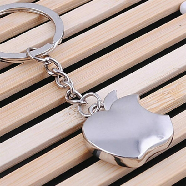 Novelty Souvenir Apple Metal Key Chain Ring