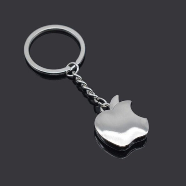 Novelty Souvenir Apple Metal Key Chain Ring