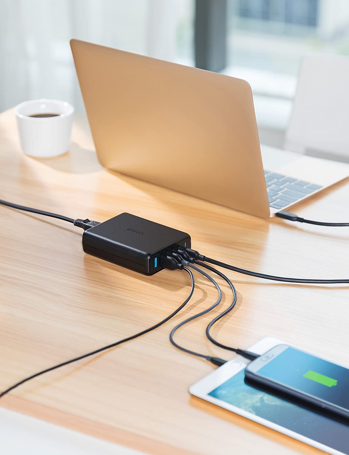 Anker PowerPort I PD with 30W 1PD and 60W 4 PIQ 5 Port Desktop Charger