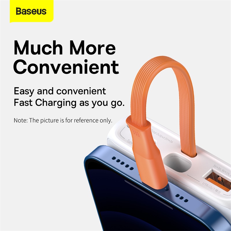 Baseus 10000mAh 22.5W Power Bank Digital Display Quick Charge with Built-in Lightning Cable