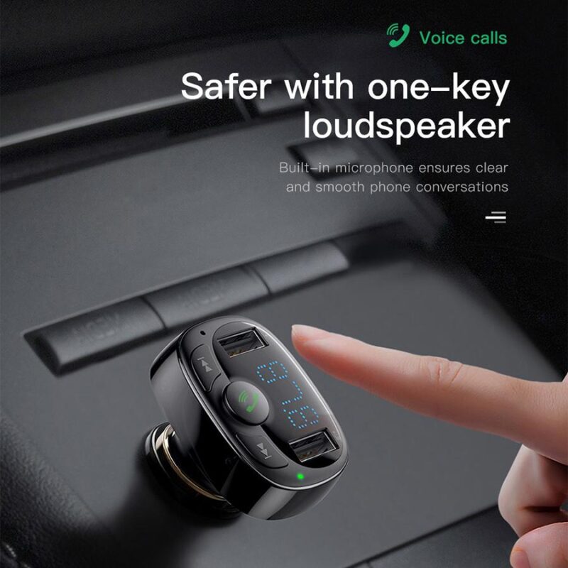 Baseus Bluetooth MP3 Car Dual USB Charger with FM Modulator