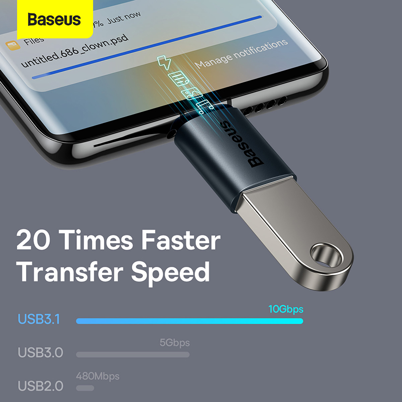 Baseus Otg Type-C To Usb-A 3.1 Ingenuity Series Mini Otg Adaptor