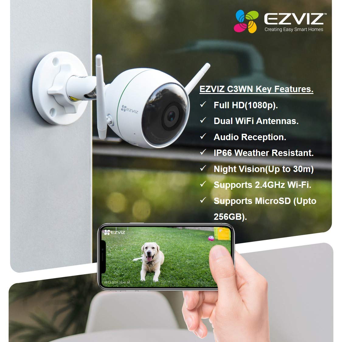 EZVIZ C3WN Full HD 1080p Outdoor Smart Wi-Fi Camera