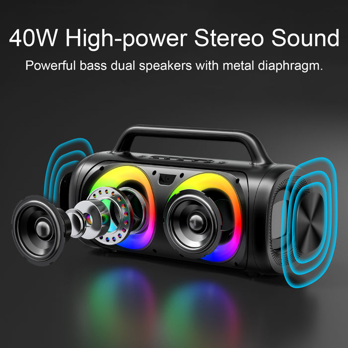 JOYROOM JR-MW02 40W Wireless Bluetooth Speaker with RGB Lights