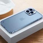 Buy QY Metal Aluminum Bumper Matte Frosted Back PC With Camera Ring Glass Protection Protective Cover For iPhone 13/13 Pro/13 Pro Max | Executive Ample BD