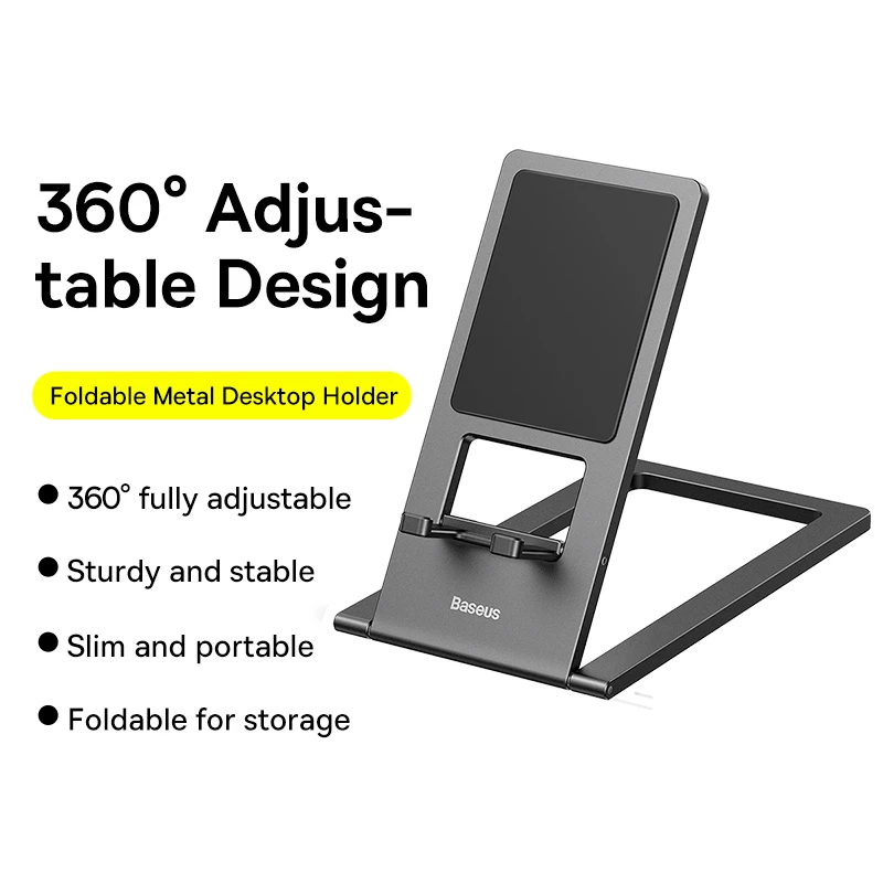 Baseus Foldable Metal Desktop Holder for iPad Pro/iphone/Tablet/Notebook/Laptop Stand