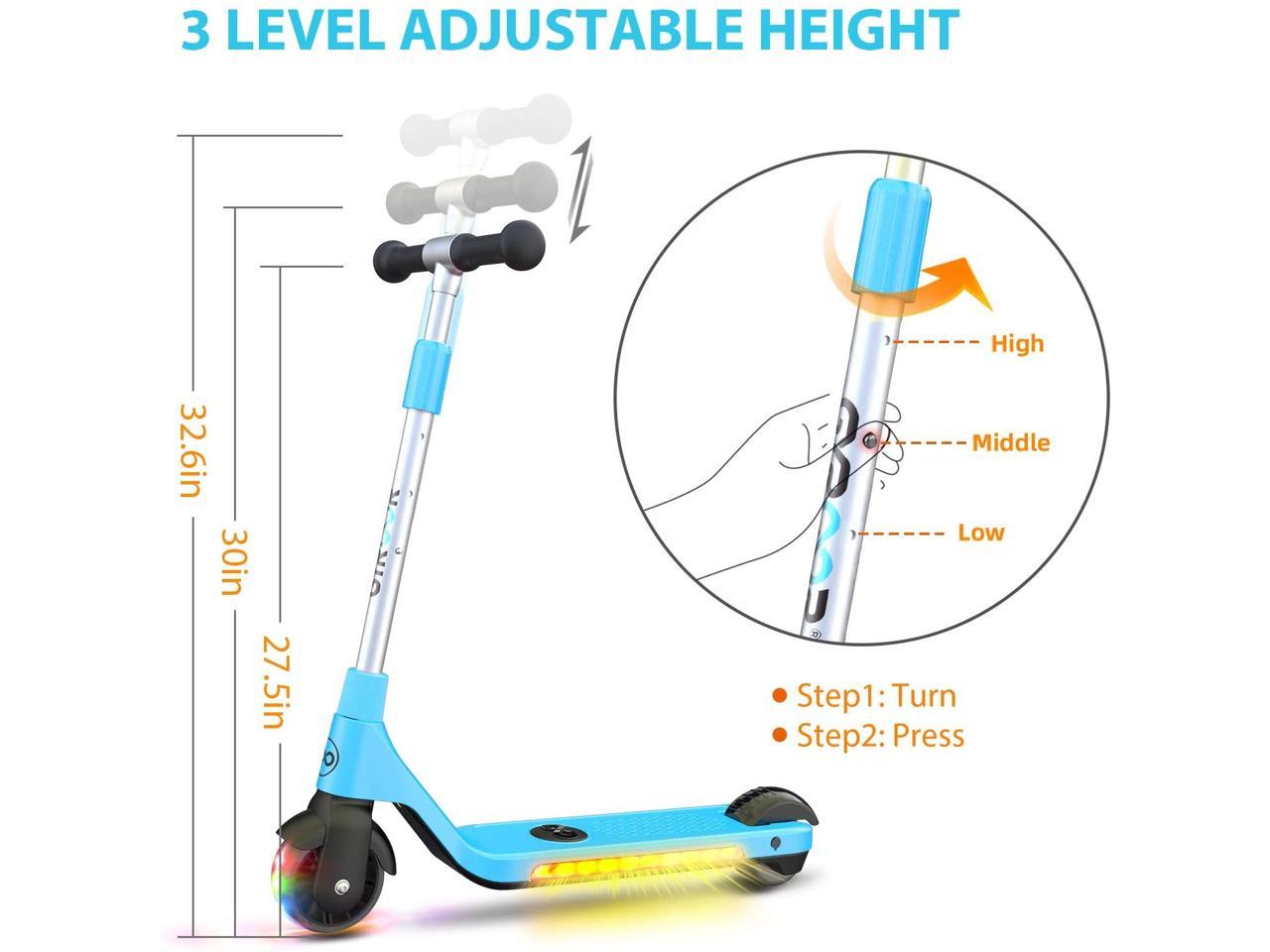 Gyroor Rechargeable Electric Scooter for Kids/Teens/Boys/Girls Lightweight and Adjustable Handlebar