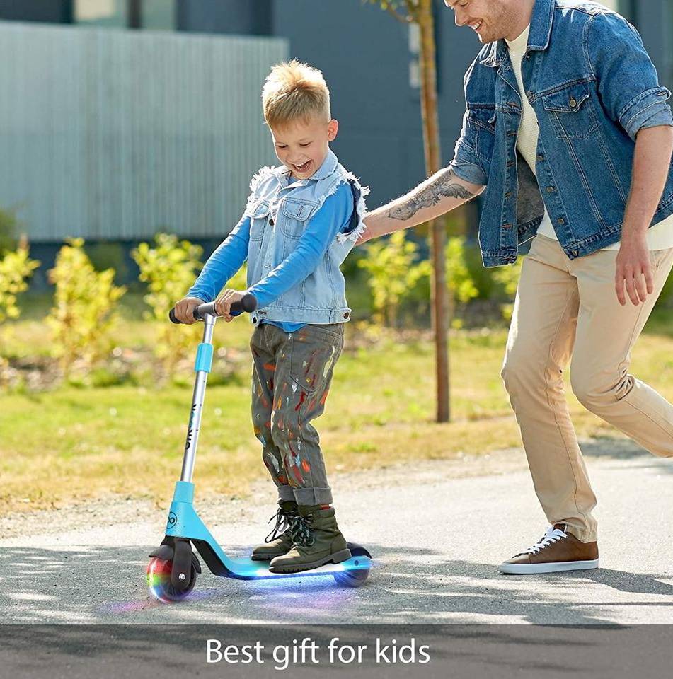 Gyroor Rechargeable Electric Scooter for Kids/Teens/Boys/Girls Lightweight and Adjustable Handlebar